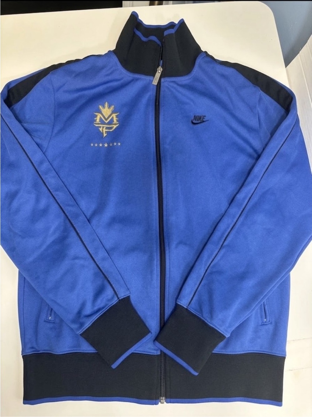 Nike x Manny Pacquiao MP
Royal Blue Black Gold Full-Zip
Track Jacket Men's M